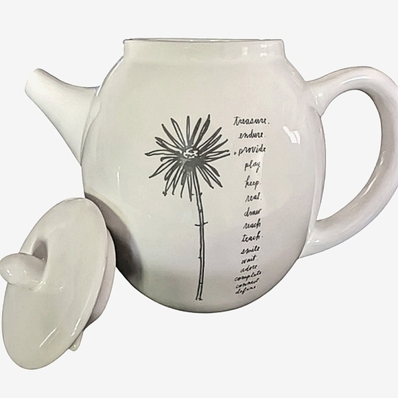 NEW ✴️Rare✴️Rae Dunn Stemline Tea Pot, Cream and Sugar Set - Picture 2 of 12